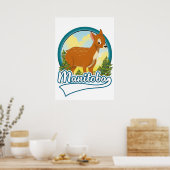 Manitoba Kanada Reiselogo Poster (Küche)