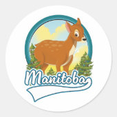 Manitoba Kanada Reiselogo Runder Aufkleber (Vorderseite)