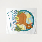 Manitoba Kanada Reiselogo Wandteppich (Vorderseite (Horizontal))
