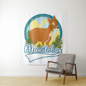 Manitoba Kanada Reiselogo Wandteppich (Beispiel)