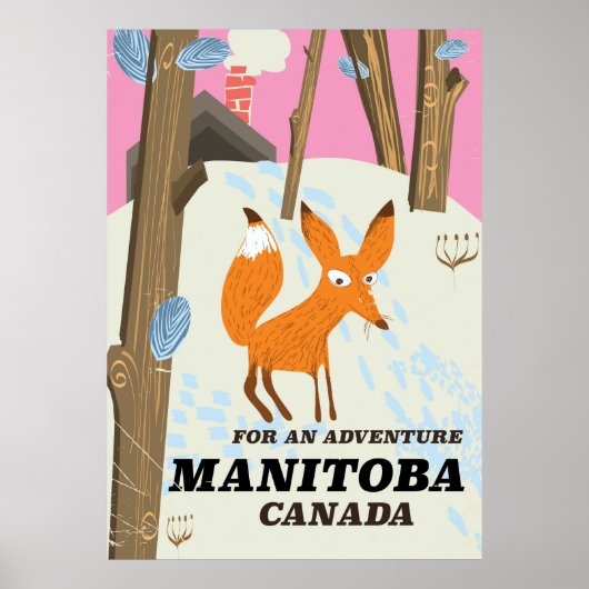 Manitoba Kanada Vintages Reiseplakat Poster (Vorne)