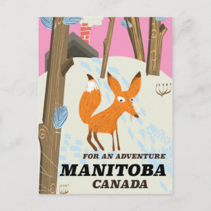 Manitoba Kanada Vintages Reiseplakat Postkarte