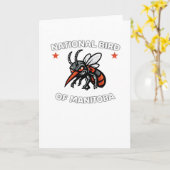 Manitoba National Bird Greeting Card Karte (Gelbe Blume)