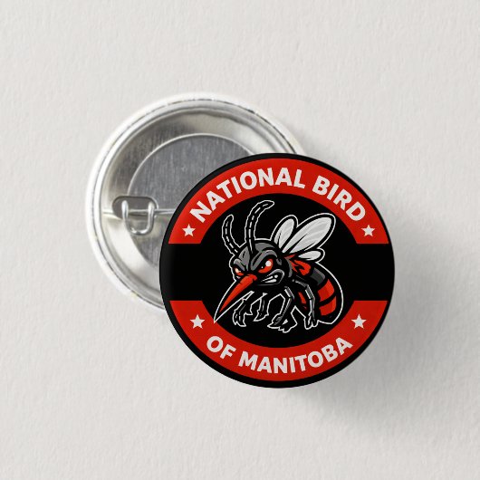 Manitoba National Bird Pin Button (Vorne & Hinten)