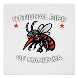 Manitoba National Bird Wall Art Poster