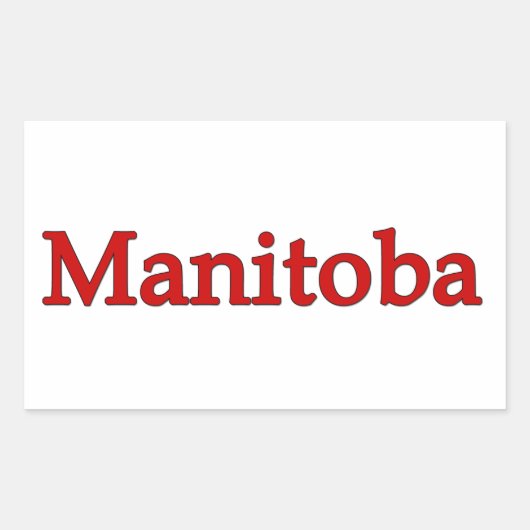 Manitoba Rechteckiger Aufkleber (Vorderseite)