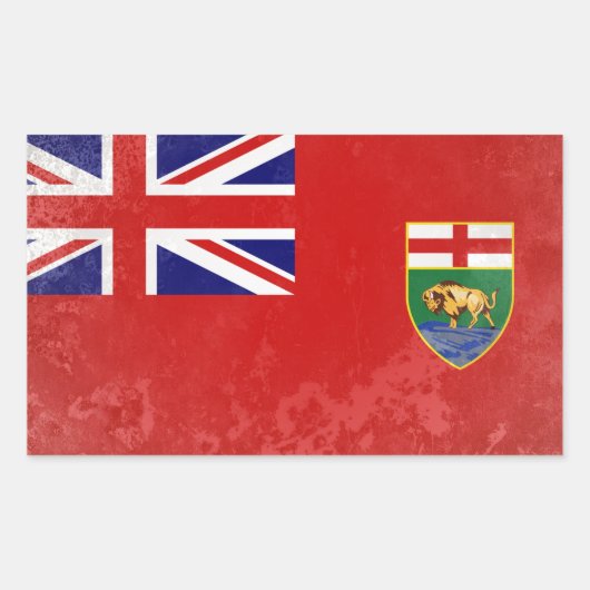Manitoba Rechteckiger Aufkleber (Vorderseite)