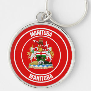 Manitoba RundEmblem Schlüsselanhänger
