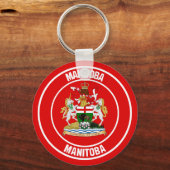 Manitoba RundEmblem Schlüsselanhänger (Vorderseite)