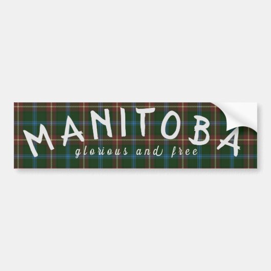 Manitoba Tartan Autoaufkleber (Vorne)