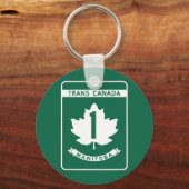 Manitoba, Trans-Canada Highway-Zeichen Schlüsselanhänger (Vorderseite)