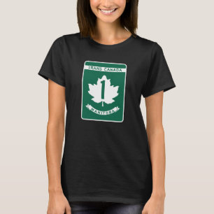 Manitoba, Transport-Kanada Landstraßen-Zeichen T-Shirt
