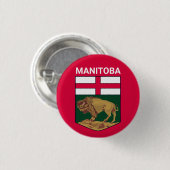 Manitoba-Wappen - KANADA Button (Vorne & Hinten)