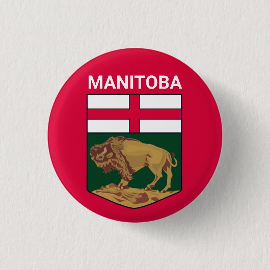 Manitoba-Wappen - KANADA Button (Vorderseite)