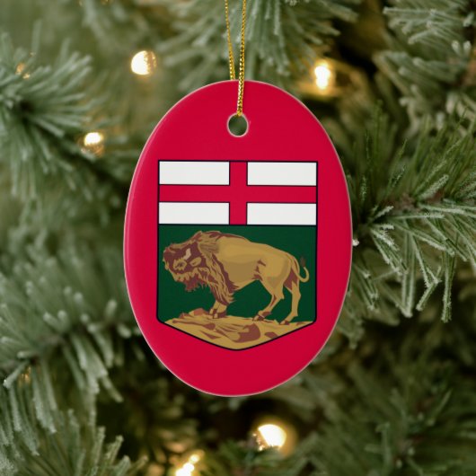 Manitoba-Wappen - KANADA Keramik Ornament (Baum)