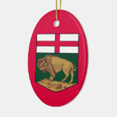 Manitoba-Wappen - KANADA Keramik Ornament (Links)