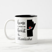 Manitoba Zuhause ist das Herz Zweifarbige Tasse (Links)
