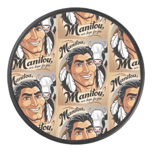 Manitou Eishockey Puck (Vorderseite)