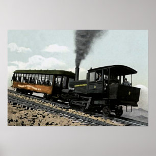 Manitou entspringt, Colorado-Zahn-Eisenbahn bis zu Poster