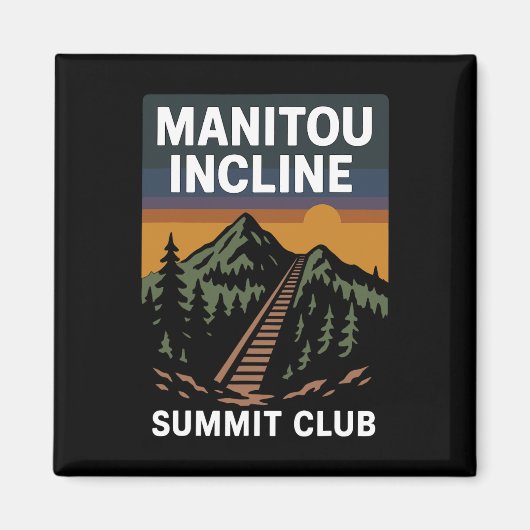 Manitou Incline Summit Club Magnet (Vorne)