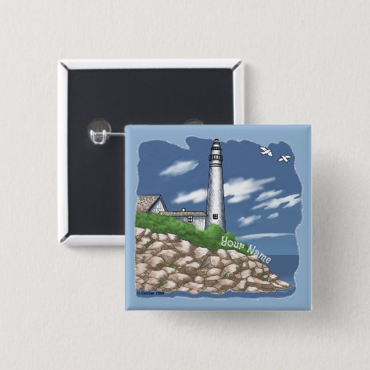 Manitou Lighthouse Button (Vorne & Hinten)