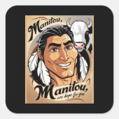 Manitou Quadratischer Aufkleber (Vorderseite)