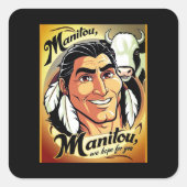 Manitou Quadratischer Aufkleber (Vorderseite)