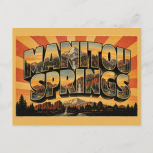 Manitou Springs Colorado Box Canyon Wasserfall Kun Postkarte