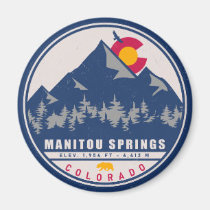 Manitou Springs Colorado Retro Souvenirs Magnet