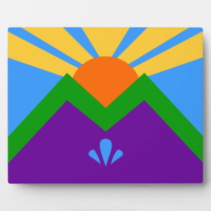 Manitou Springs Flag Plaque Fotoplatte