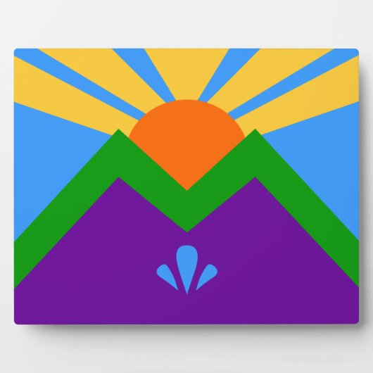 Manitou Springs Flag Plaque Fotoplatte (Vorderseite)