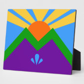 Manitou Springs Flag Plaque Fotoplatte (Seite)