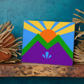 Manitou Springs Flag Plaque Fotoplatte (Seite)