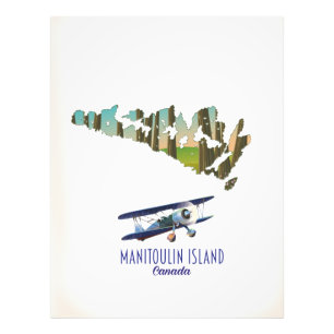 Manitoulin-Insel Kanada Karte Fotodruck