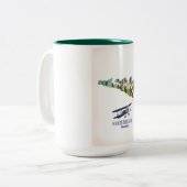 Manitoulin Island Kanada Karte Zweifarbige Tasse (Vorderseite Links)