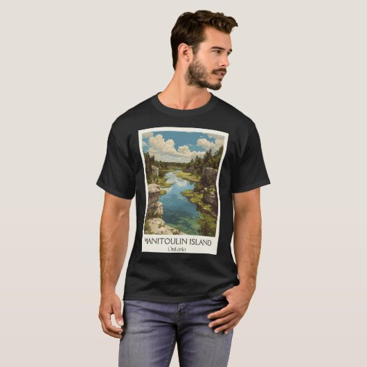 Manitoulin Island Ontario Freshwater Island Scener T-Shirt (Vorne ganz)