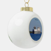 Manitoulin-Kugel oder Schneeflocke Keramik Kugel-Ornament (Links)