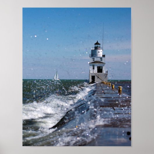Manitowoc Breakwater Light House Poster (Vorne)