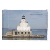 Manitowoc North Breakwater Hellkissen Kissenbezug (Rückseite)