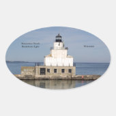 Manitowoc North Breakwater Light Aufkleber (Vorderseite)
