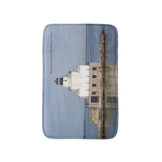 Manitowoc North Breakwater Light bathmat Badematte (Vorderseite Vertikal)