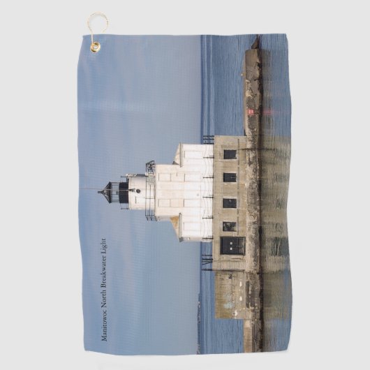 Manitowoc North Breakwater Light Golf Handtuch (Vorderseite)
