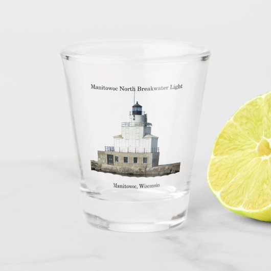 Manitowoc North Breakwater Light Shot Glas (Vorderseite)