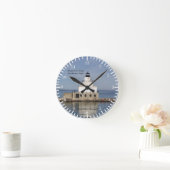 Manitowoc North Breakwater Light Uhr (Zuhause)