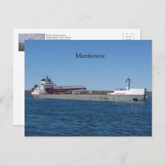 Manitowoc Postkarte (Vorne/Hinten)