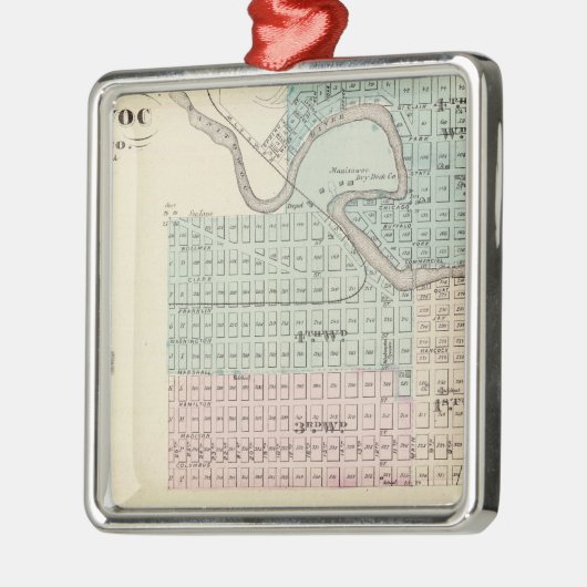 Manitowoc, Sheboygan und Hilbert, Wis Ornament Aus Metall (Links)