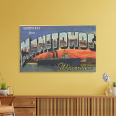 Manitowoc, Wisconsin - Große Buchstabenszenen Leinwanddruck (Insitu (Wohnzimmer))