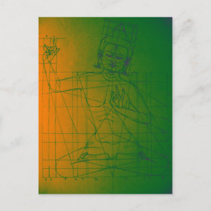 Manjushri Sketch Postcard Postkarte