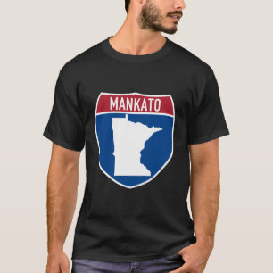 Mankato Minnesota Karte Highway Interstate Sign So T-Shirt