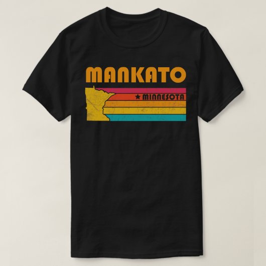 Mankato Minnesota Vintag Beunruhigte Souvenir T-Shirt (Design vorne)